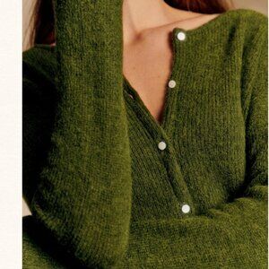 Sezane Gaspard Cardigan Perfect Green - Size M
